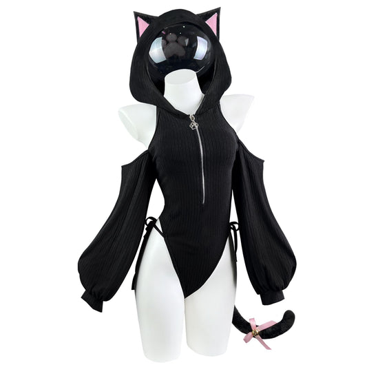 Cat Maid Outfit Sweater Cosplay Lingerie Set | Lingerie Set，Animal Cosplay Lingerie，Women's Exotic Costumes，Kitten Cosplay，Festival Outfit，Halloween Costume