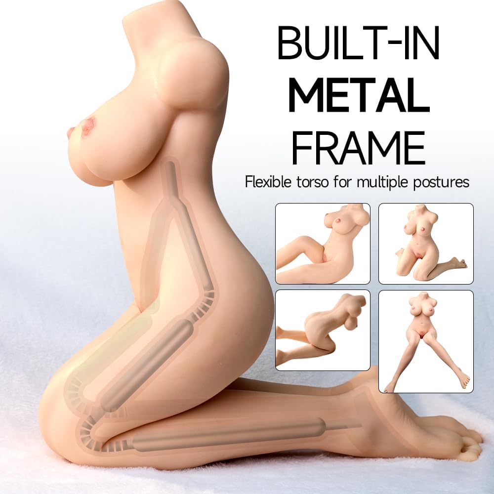 13.22lb TPE Sex Doll with Leg, Gel Breast Dual Channel Male Masturbator