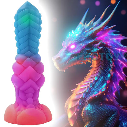 7.2" Fantasy Monster Dildo with Knot U & G-spot Dragon Dildo with Suction Cup, Long Anal Plug Adult Sex Toys & Games for Women Men Couples (DrakoPod)