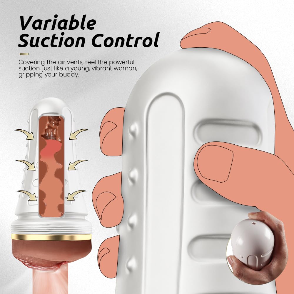 Male Masturbator Realistic Pocket Pussy Vagina Textured with 7.5in Depth Soft and Fleshy Texture,Penis Training Masturbators Sex Machine Toy for Men (Transparent)