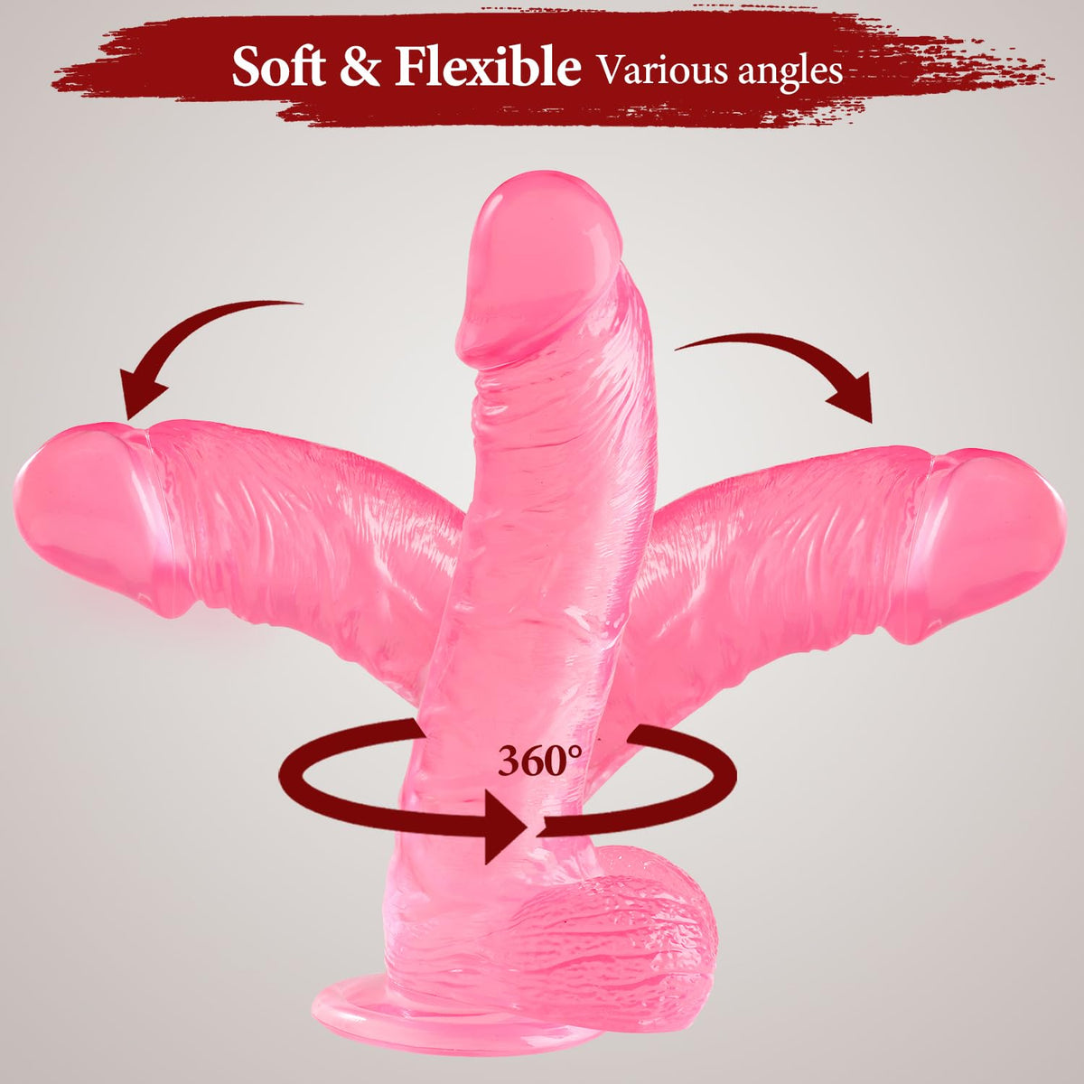 10 Inch Clear Dildo Big Dildos, Soft Realistic Huge Dildo with Strong Suction Cup for Hands-Free and Anal Play, Big G-spot Dildo Anal Sex Toys for Women and Couple