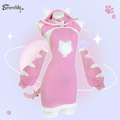 Cat Maid Outfit Sweater Cosplay Lingerie Set | Lingerie Set，Animal Cosplay Lingerie，Women's Exotic Costumes，Kitten Cosplay，Festival Outfit，Halloween Costume