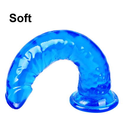Clear Suction Realistic Dildo Set - 3 Sizes(small6.4'',big7.4'', huge9.6'') for Anal and Vaginal Pleasure - Perfect for Beginners to Advanced Users Lifelike Penis