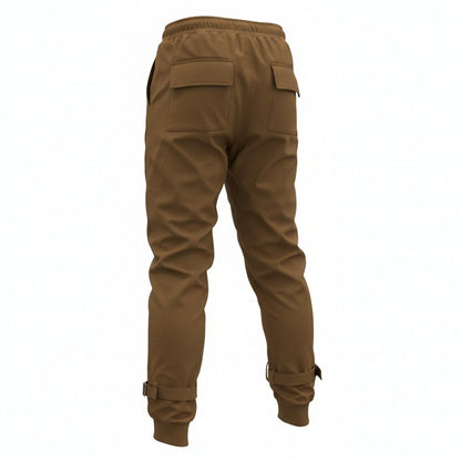 Black Cargo Pants Loose Chained Multi-Pocket Multi-Zip Punk Goth Pants