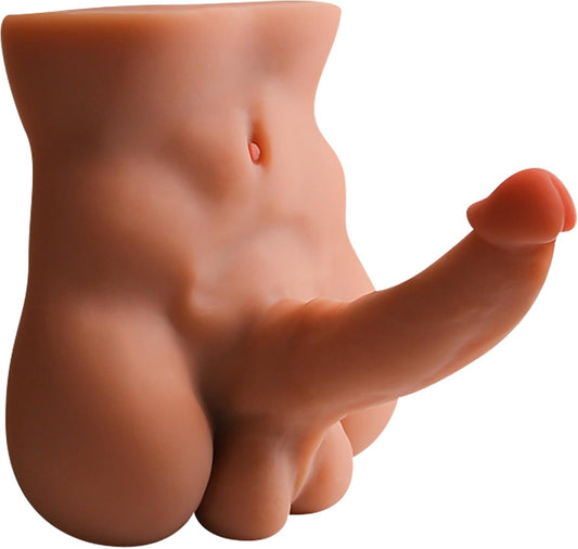 Male Sex Doll with Flexible Dildo, 5.07LB Realistic Sex Dolls with 5 Inch Huge Cock for Female Masturbation, Tight Anal for Gay Sex Toys, Adult Sex Toys Unisex Masturbator for Gay Couple Women