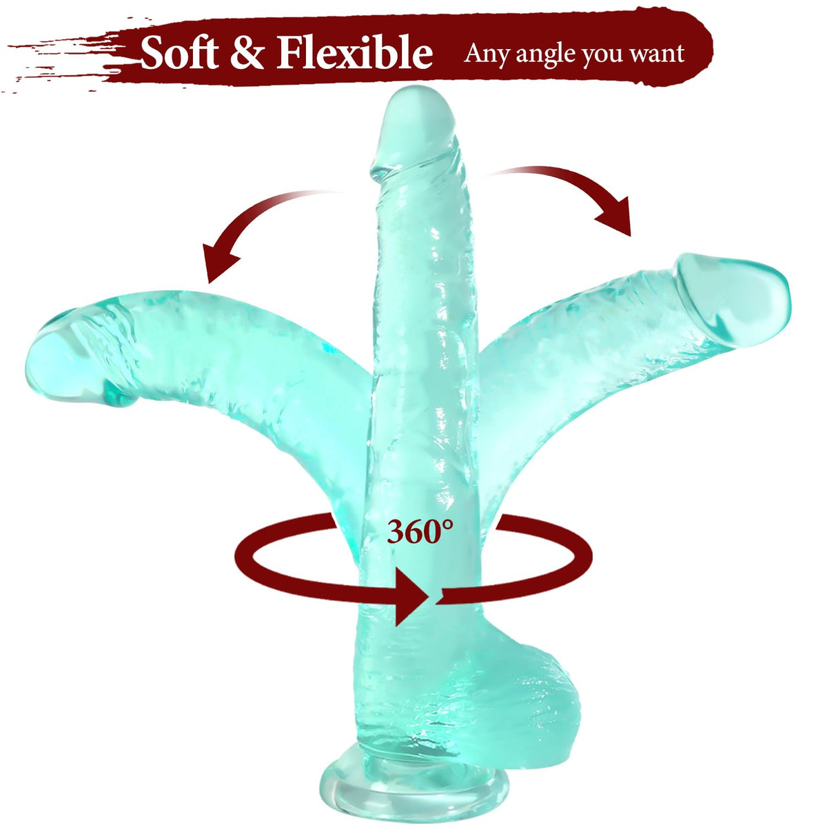 Big Dildo, 11.61 Inch Clear Dildos Lifelike Skin-Touching Feeling, Soft Dildo with Strong Suction Cup, Big Size G-spot Penis Sex Toys for Advanced Women and Men Players