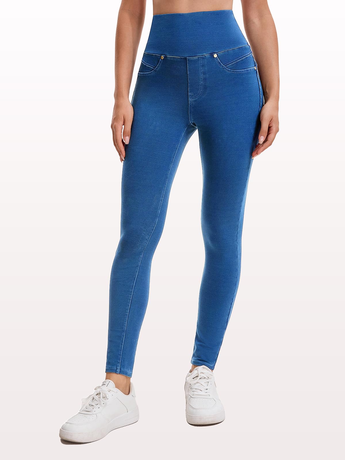 Stretchy Jeans for Women High Waisted Jeggings Tummy Control Slim Fit Jeans Pull On with Pockets Stylish Casual