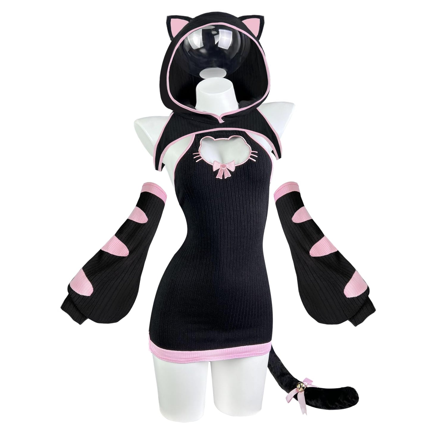 Cat Maid Outfit Sweater Cosplay Lingerie Set | Lingerie Set，Animal Cosplay Lingerie，Women's Exotic Costumes，Kitten Cosplay，Festival Outfit，Halloween Costume