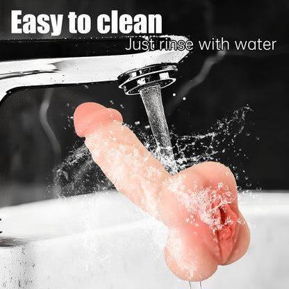 7Inch Realistic Dildo Male Masturbator with Pocket Pussy, Penis Sleeve Cock Sleeve Extender, Onahole Pocket Pussy for Men, Mens Stroker Adult Sex Toys for Man Masturbation