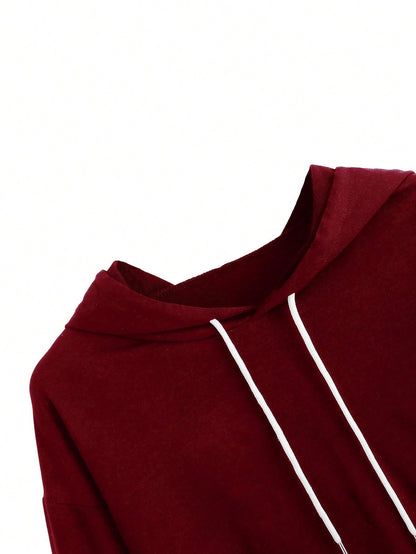 SweatyRocks Femboy Clothes Color Block Long Sleeve Crop Top Hoodie | Femboy Crop Top, Fall Outfits, Striped Sleeve Cropped Hoodies, Pullover Crop Sweatshirt with Hood