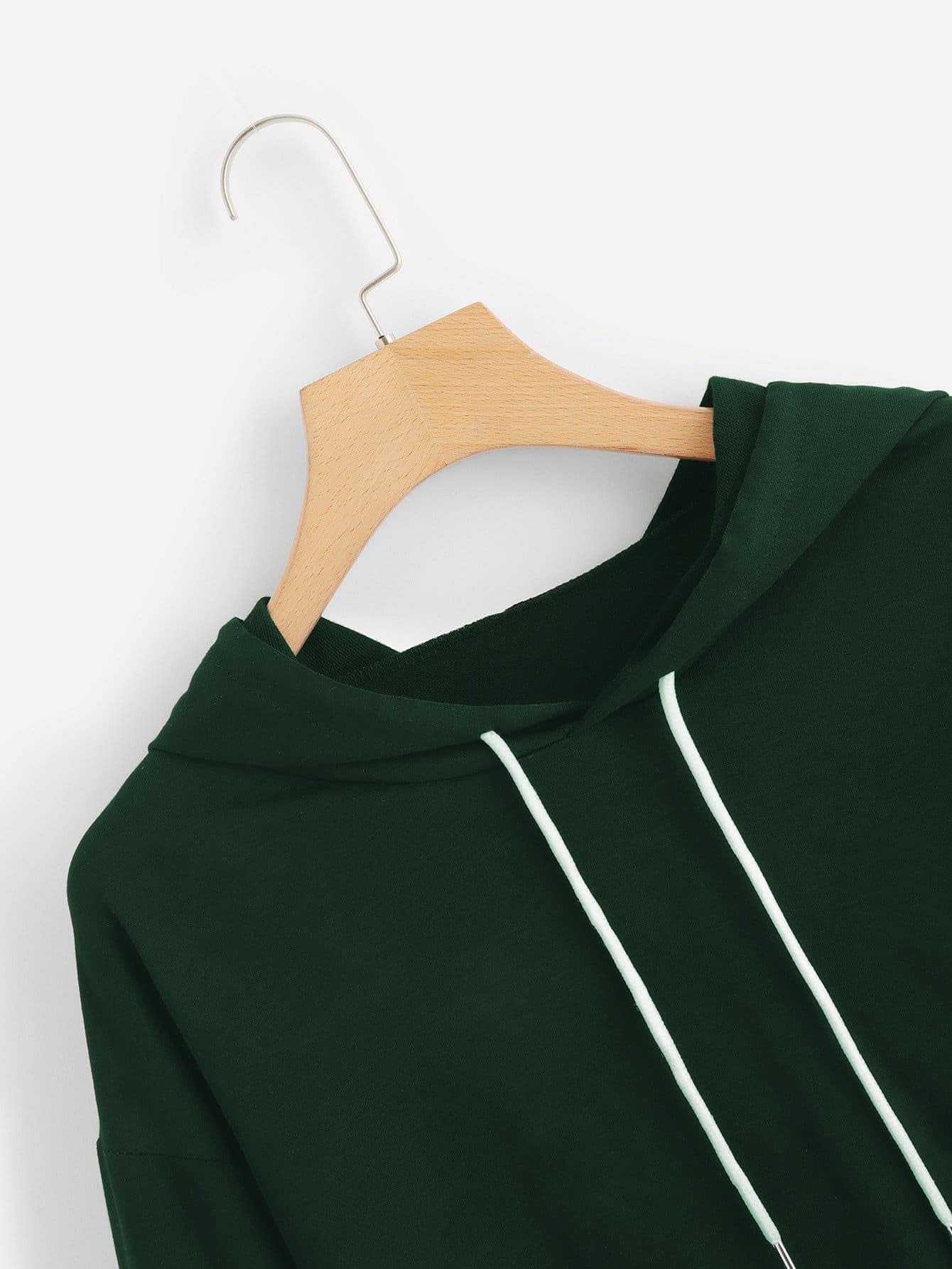 SweatyRocks Femboy Clothes Color Block Long Sleeve Crop Top Hoodie | Femboy Crop Top, Fall Outfits, Striped Sleeve Cropped Hoodies, Pullover Crop Sweatshirt with Hood