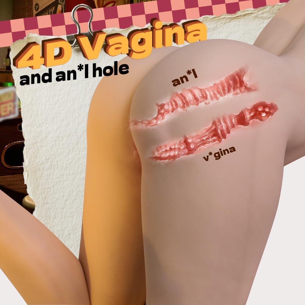 13.22lb TPE Sex Doll with Leg, Gel Breast Dual Channel Male Masturbator