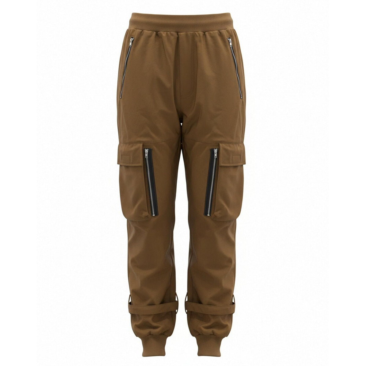 Black Cargo Pants Loose Chained Multi-Pocket Multi-Zip Punk Goth Pants