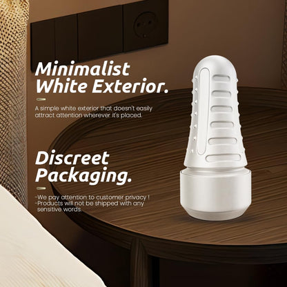 Male Masturbator Realistic Pocket Pussy Vagina Textured with 7.5in Depth Soft and Fleshy Texture,Penis Training Masturbators Sex Machine Toy for Men (Transparent)