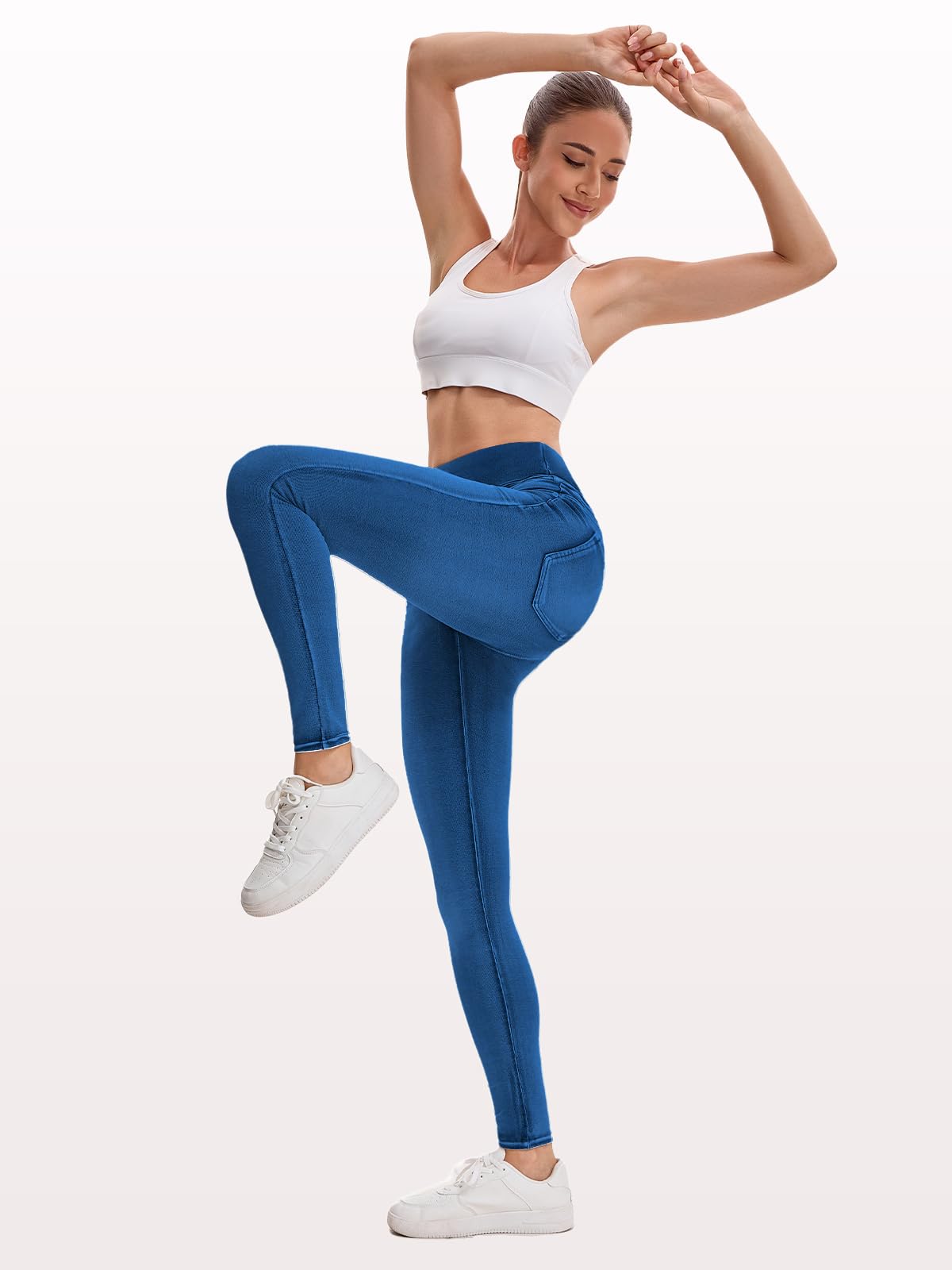 Stretchy Jeans for Women High Waisted Jeggings Tummy Control Slim Fit Jeans Pull On with Pockets Stylish Casual