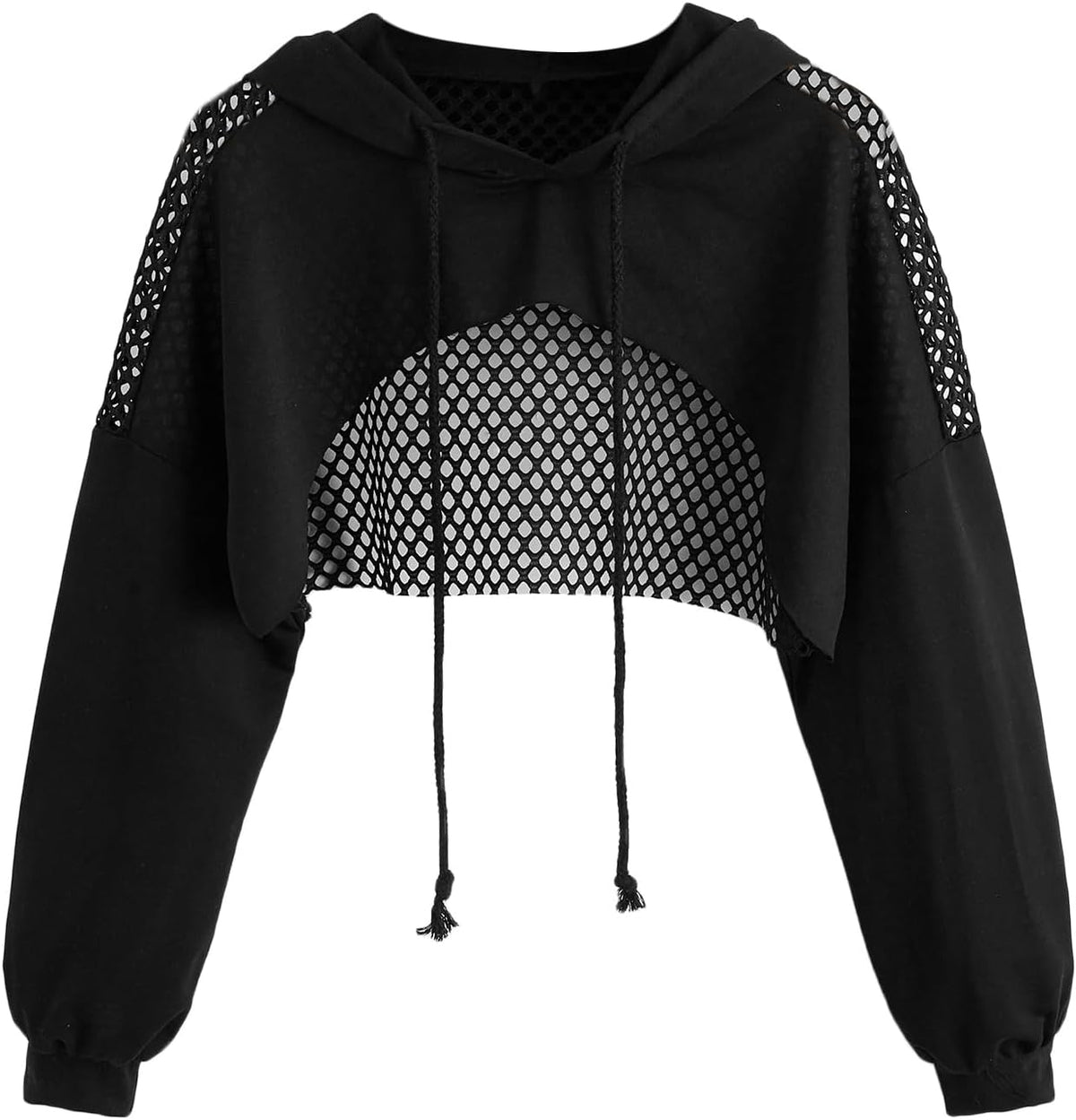 SweatyRocks Casual Cut Out Long Sleeve Pullover Crop Top Sweatshirt | Cropped Hoodie, Crop Top Hoodies, Long Sleeve Going Out Tops, Fall Fashion Clothes