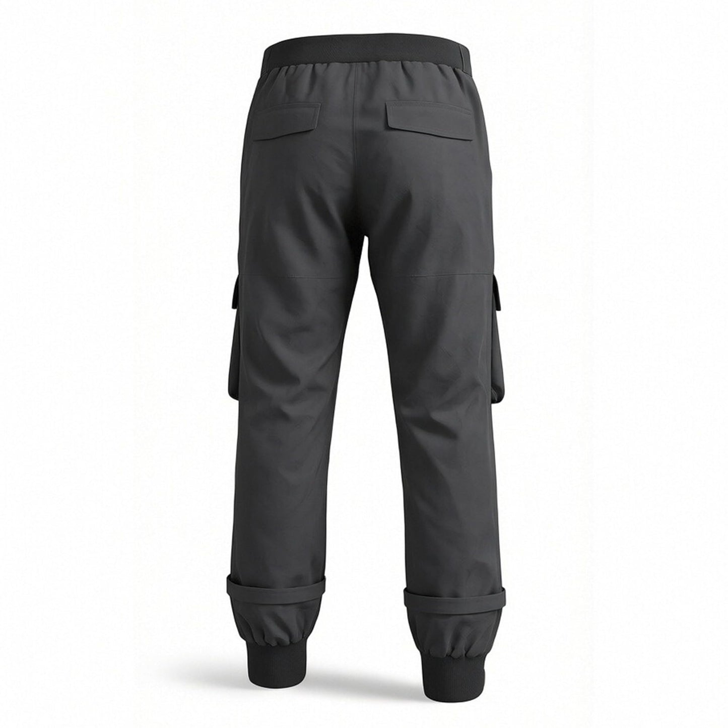 Black Cargo Pants Loose Chained Multi-Pocket Multi-Zip Punk Goth Pants