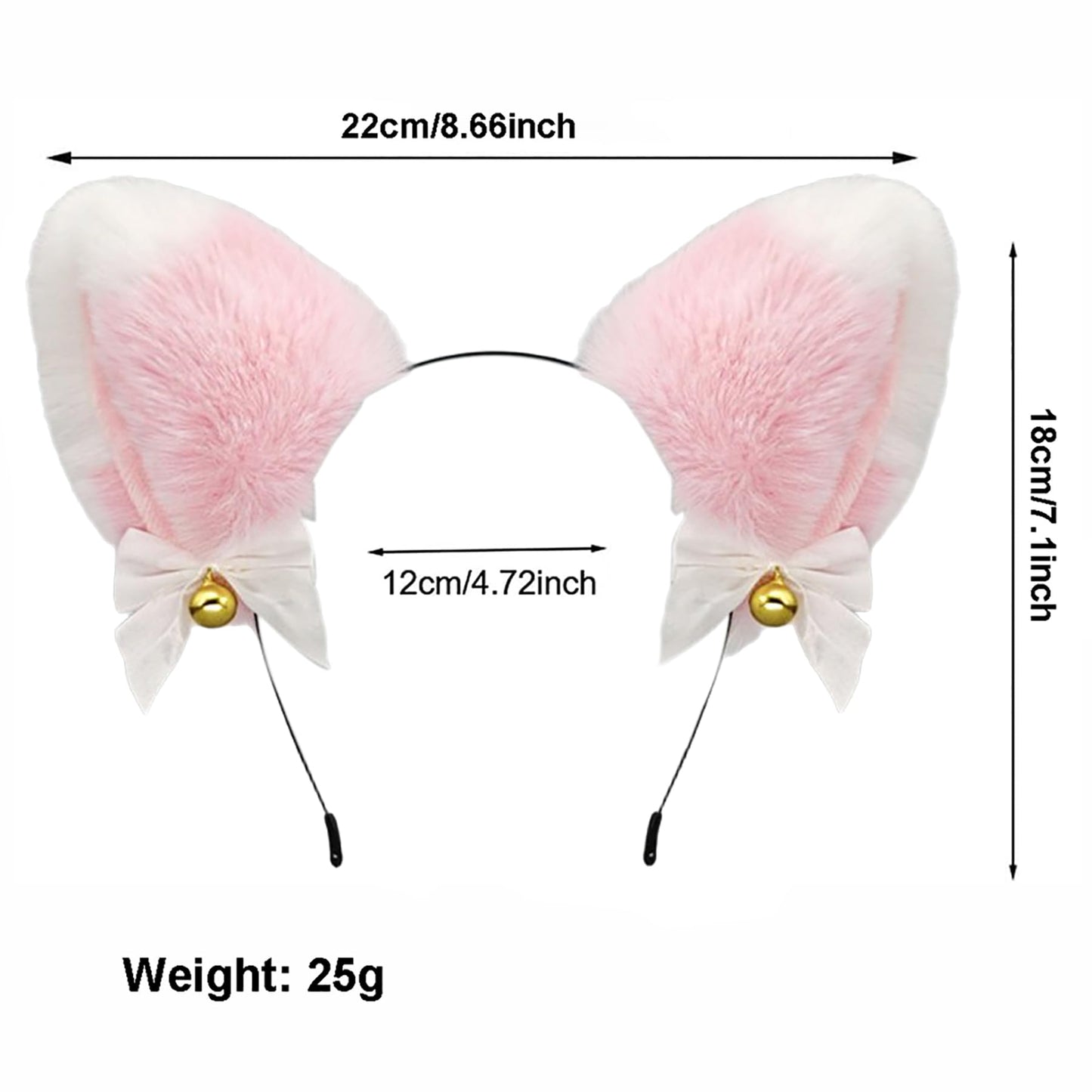 Animal Cosplay Costume Furry Fox Tail Plug Cute Ears Headband Bat Style Neck Collar Set