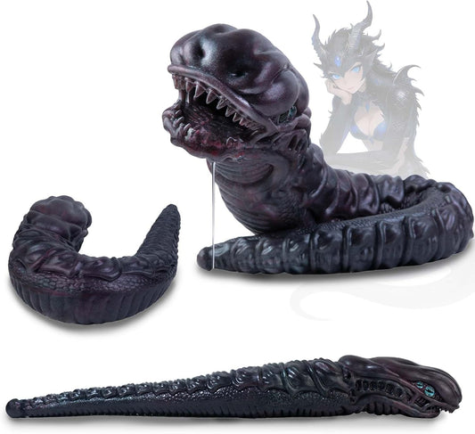 Realistic Snake Monster Male Masturbator with Pocket Pussy Vigina,Fantasy Male Masturbator Silicone Alien Adult Sex Toy,Male Fantasy Penis Stroker for Masturbation Cup,Portable Sex Doll