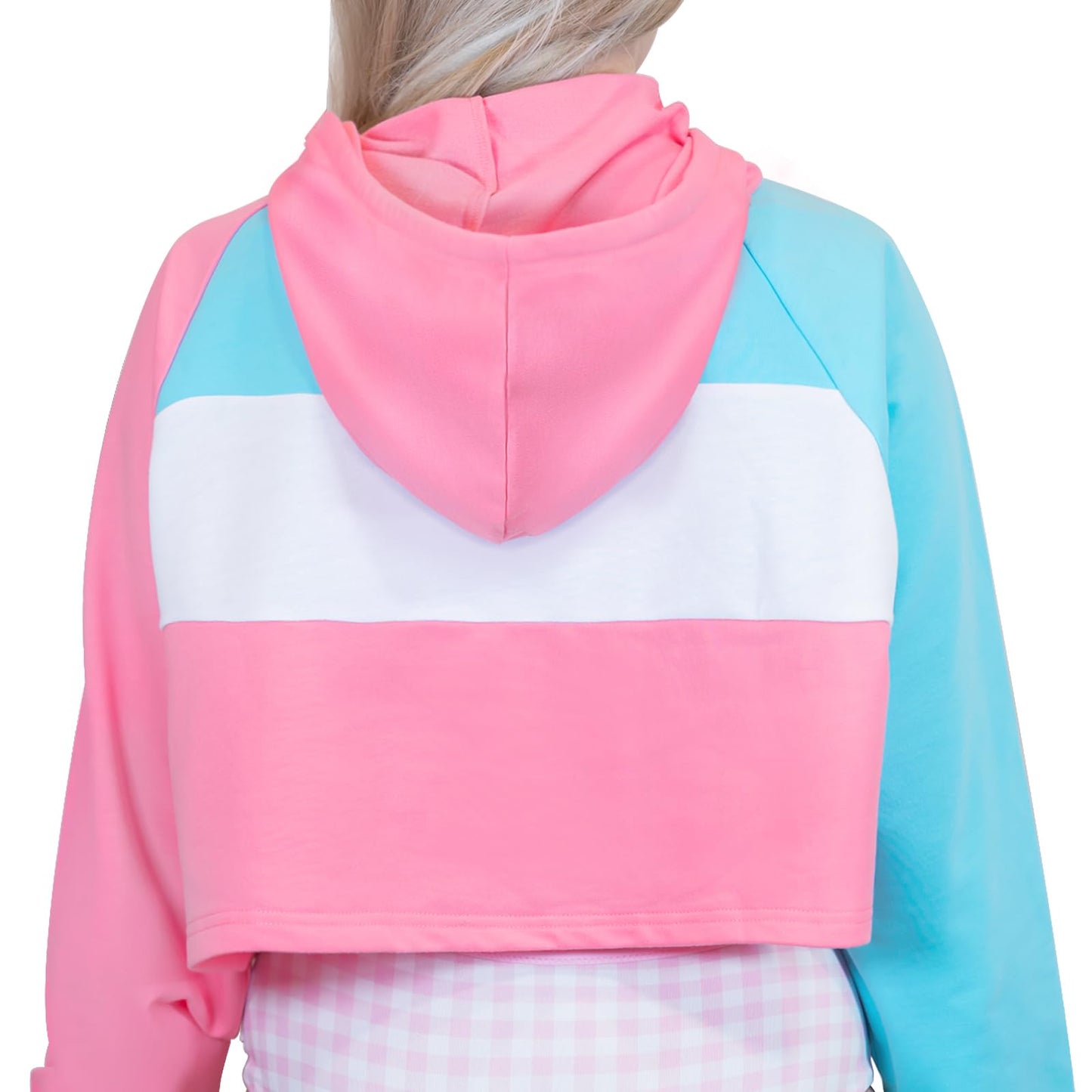 Littleforbig Unisex Pastel Sissy Cropped Hoodie Sweatshirt Casual Long Sleeve Drawstring