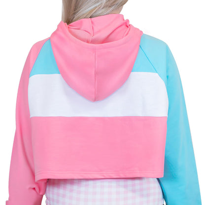 Littleforbig Unisex Pastel Sissy Cropped Hoodie Sweatshirt Casual Long Sleeve Drawstring