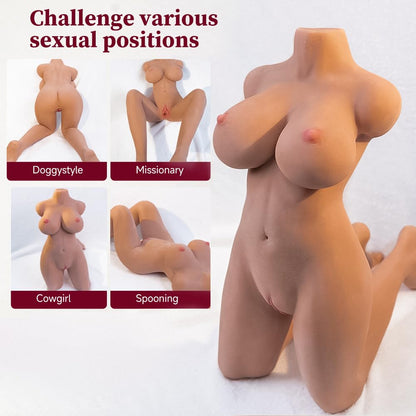 13.22lb TPE Sex Doll with Leg, Gel Breast Dual Channel Male Masturbator