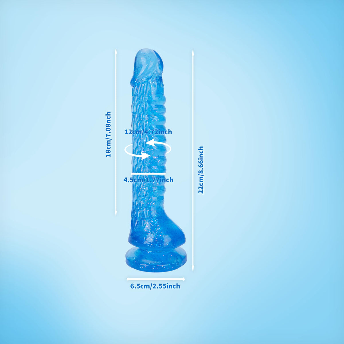 7.4 inch Dragon Dildo with Strong Suction Cup for Hands-Free Play,Realistic Monster Dildo Anal Plug Prostate Massager Adult Sex Toys for Vaginal G-Spot and Anal Prostate Purple