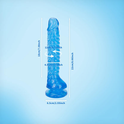 7.4 inch Dragon Dildo with Strong Suction Cup for Hands-Free Play,Realistic Monster Dildo Anal Plug Prostate Massager Adult Sex Toys for Vaginal G-Spot and Anal Prostate Purple