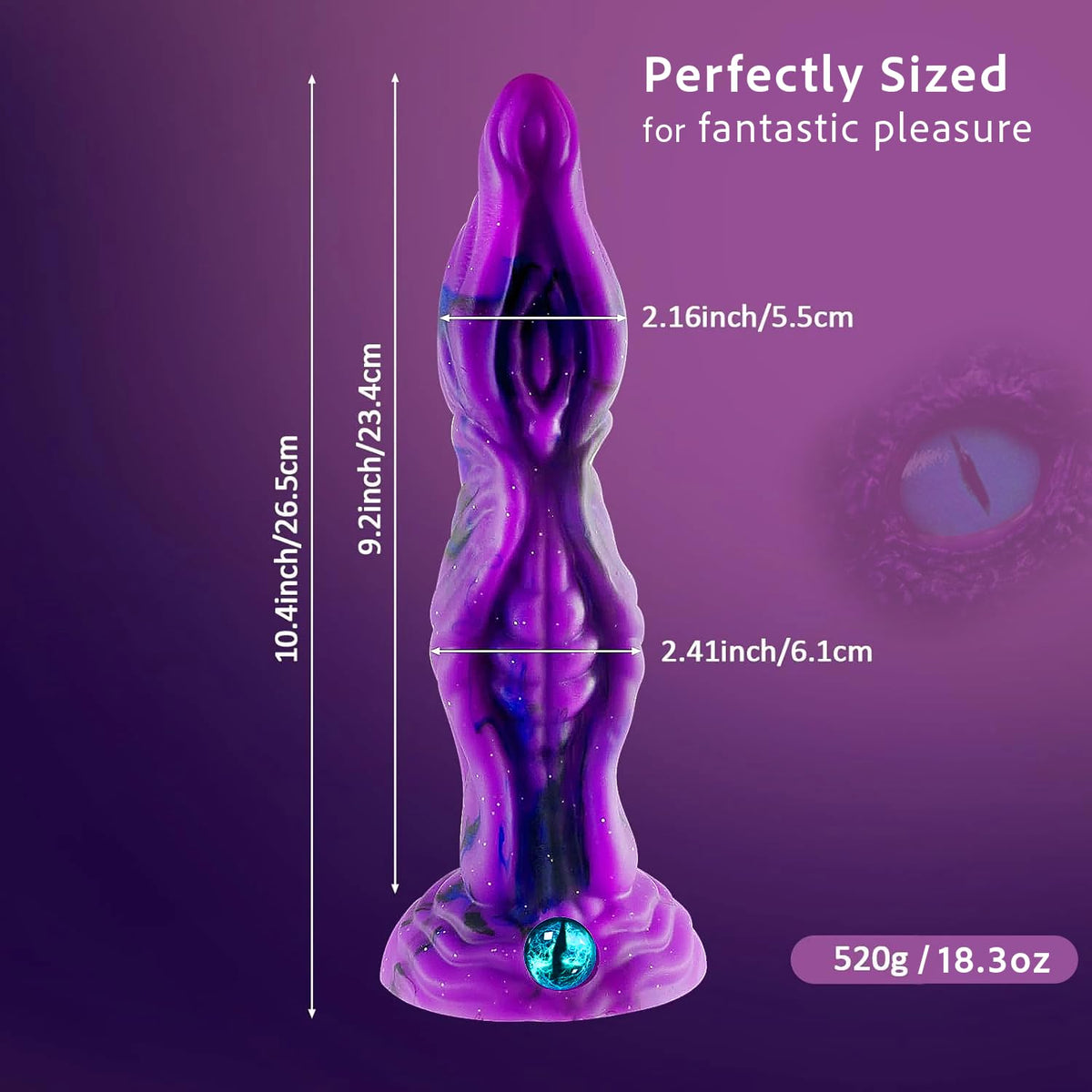 7.2" Fantasy Monster Dildo with Knot U & G-spot Dragon Dildo with Suction Cup, Long Anal Plug Adult Sex Toys & Games for Women Men Couples (DrakoPod)