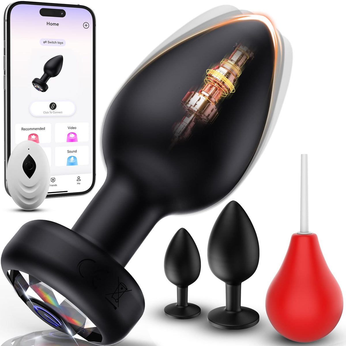 Anal Plug Vibrating Butt Plug, Adult Sex Toys 3PCS Silicone Anal Plugs, Anal Sex Toys with Remote Control 10 Vibrating Vibrator for Men, Anal Toys Adult Sex Toy & Games Prostate Massager