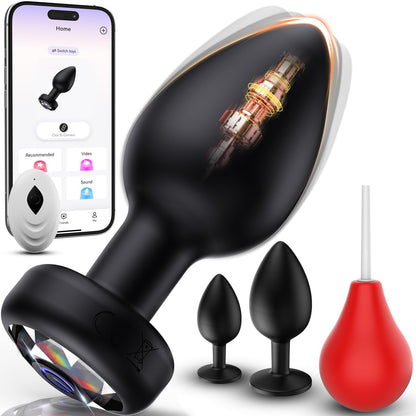 Anal Plug Vibrating Butt Plug, Adult Sex Toys 3PCS Silicone Anal Plugs, Anal Sex Toys with Remote Control 10 Vibrating Vibrator for Men, Anal Toys Adult Sex Toy & Games Prostate Massager