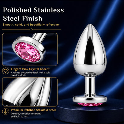 New Portable Couple Plug Anales Kit Newly Relaxing Anales Plugs Butt Relaxing Training Set Butt Adult Toy Exercise Tool for Men Women Sunglasses 2P5K7 (pink12)