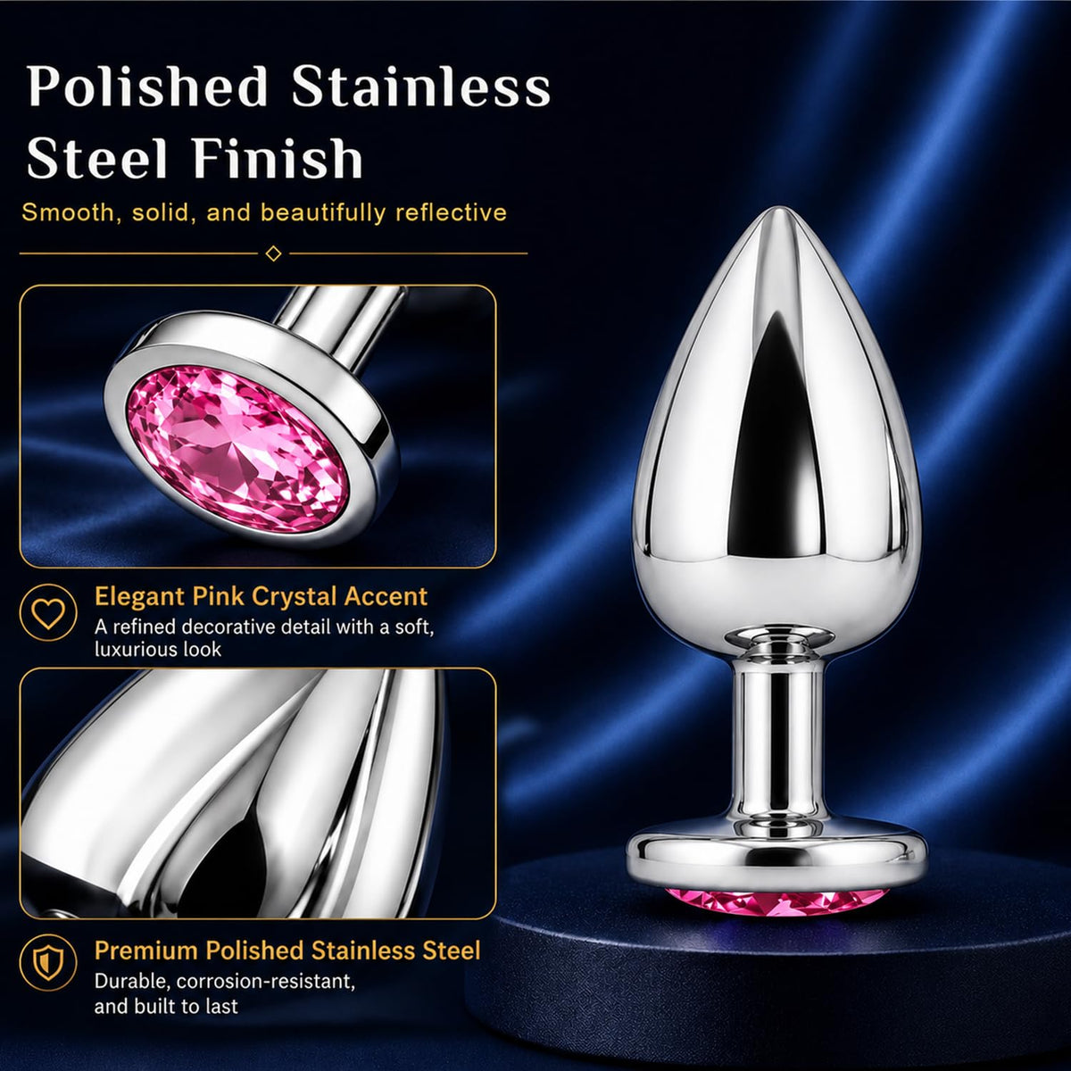 New Portable Couple Plug Anales Kit Newly Relaxing Anales Plugs Butt Relaxing Training Set Butt Adult Toy Exercise Tool for Men Women Sunglasses 2P5K7 (pink12)