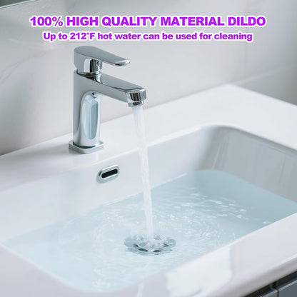7.4 inch Dragon Dildo with Strong Suction Cup for Hands-Free Play,Realistic Monster Dildo Anal Plug Prostate Massager Adult Sex Toys for Vaginal G-Spot and Anal Prostate Purple