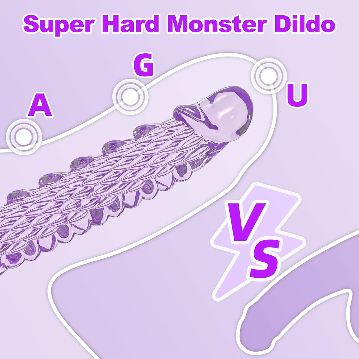 7.4 inch Dragon Dildo with Strong Suction Cup for Hands-Free Play,Realistic Monster Dildo Anal Plug Prostate Massager Adult Sex Toys for Vaginal G-Spot and Anal Prostate Purple