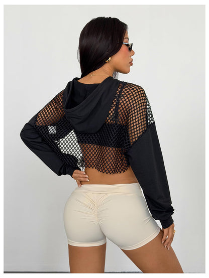 SweatyRocks Casual Cut Out Long Sleeve Pullover Crop Top Sweatshirt | Cropped Hoodie, Crop Top Hoodies, Long Sleeve Going Out Tops, Fall Fashion Clothes