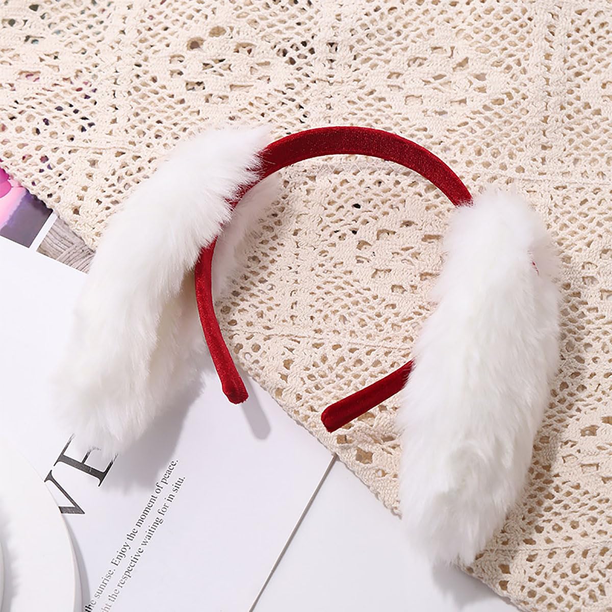 Faux Fur Fox Costume Animal Pink Short Tail Set Butt Plugs Necklace Choker Sex Dice Nipple Clamp Body Jewelry Furry Ear Headband