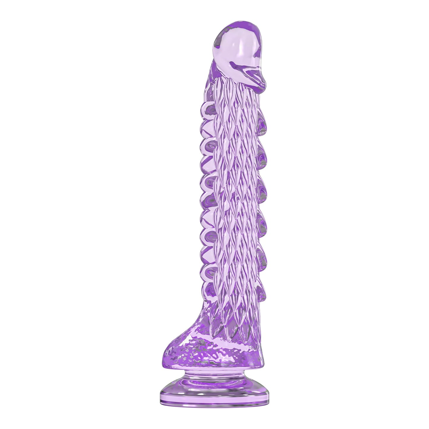 7.4 inch Dragon Dildo with Strong Suction Cup for Hands-Free Play,Realistic Monster Dildo Anal Plug Prostate Massager Adult Sex Toys for Vaginal G-Spot and Anal Prostate Purple