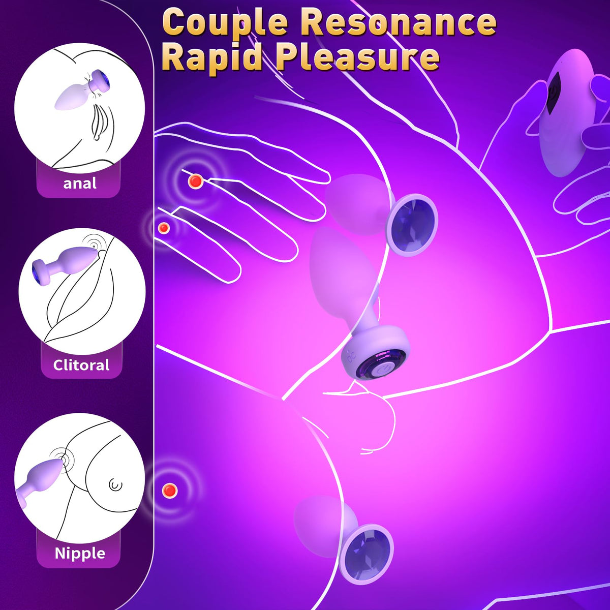 Anal Plug Vibrating Butt Plug, Adult Sex Toys 3PCS Silicone Anal Plugs, Anal Sex Toys with Remote Control 10 Vibrating Vibrator for Men, Anal Toys Adult Sex Toy & Games Prostate Massager