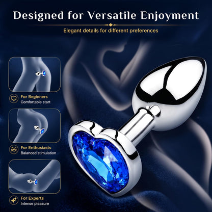 New Portable Couple Plug Anales Kit Newly Relaxing Anales Plugs Butt Relaxing Training Set Butt Adult Toy Exercise Tool for Men Women Sunglasses 2P5K7 (pink12)