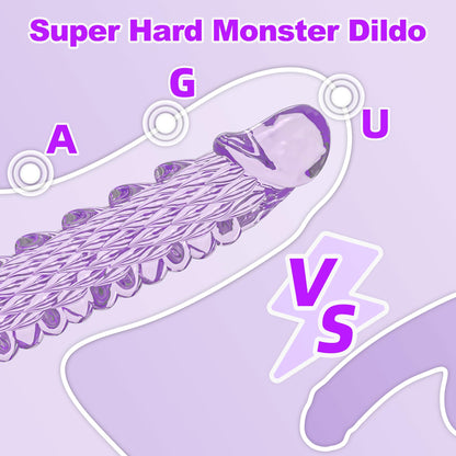 7.4 inch Dragon Dildo with Strong Suction Cup for Hands-Free Play,Realistic Monster Dildo Anal Plug Prostate Massager Adult Sex Toys for Vaginal G-Spot and Anal Prostate Purple