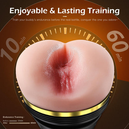 Male Masturbator Realistic Pocket Pussy Vagina Textured with 7.5in Depth Soft and Fleshy Texture,Penis Training Masturbators Sex Machine Toy for Men (Transparent)