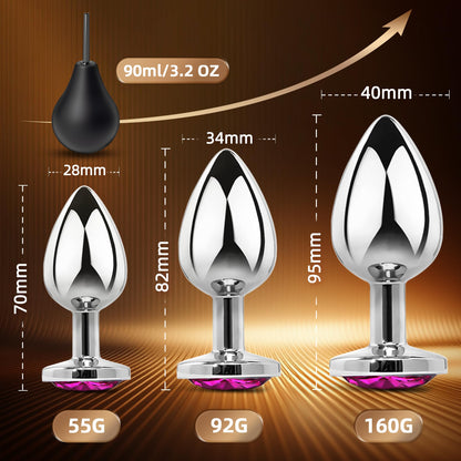 Anal Plug Vibrating Butt Plug, Adult Sex Toys 3PCS Silicone Anal Plugs, Anal Sex Toys with Remote Control 10 Vibrating Vibrator for Men, Anal Toys Adult Sex Toy & Games Prostate Massager