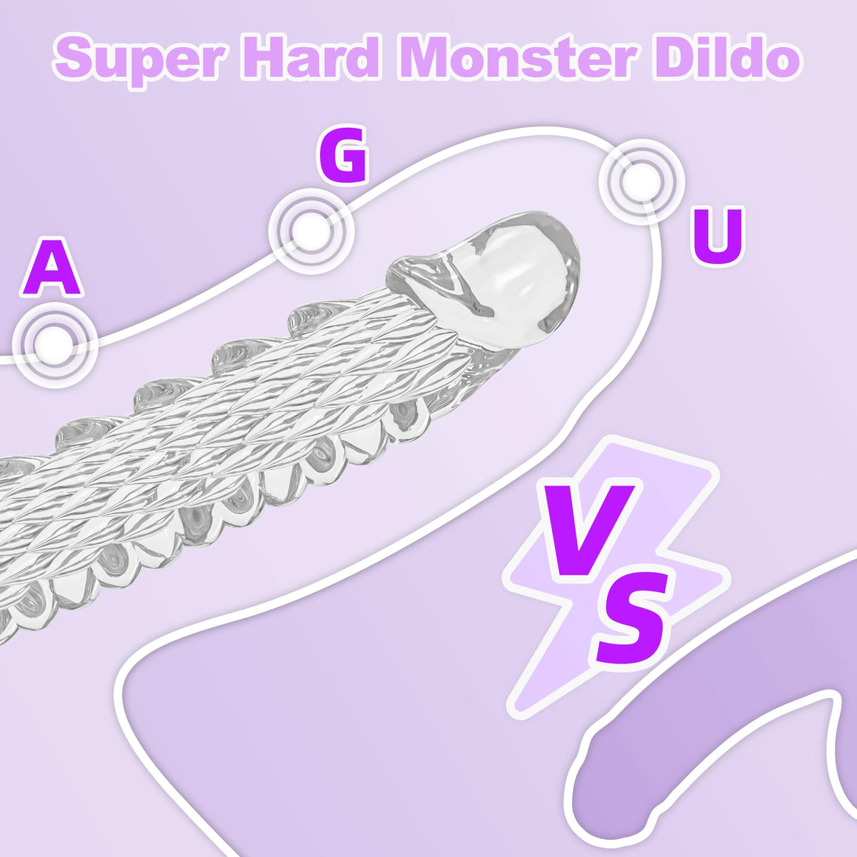 7.4 inch Dragon Dildo with Strong Suction Cup for Hands-Free Play,Realistic Monster Dildo Anal Plug Prostate Massager Adult Sex Toys for Vaginal G-Spot and Anal Prostate Purple