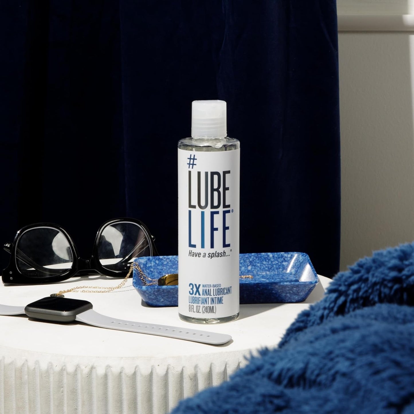 LUBELIFE Water Based 3X Anal Lube, Personal Lubricant, 12 Fl Oz | Extra thick anal glide with triple cushion, non-sticky water-based formula, toy and condom compatible, smooth confident glide