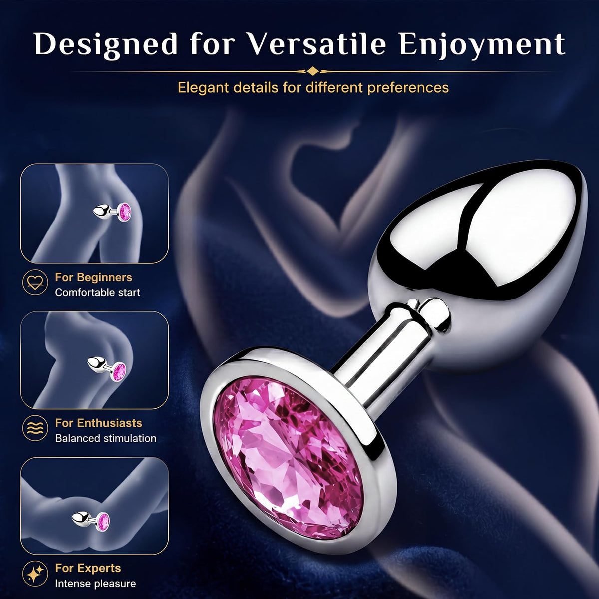 New Portable Couple Plug Anales Kit Newly Relaxing Anales Plugs Butt Relaxing Training Set Butt Adult Toy Exercise Tool for Men Women Sunglasses 2P5K7 (pink12)