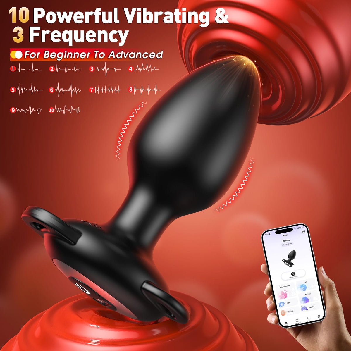 Anal Plug Vibrating Butt Plug, Adult Sex Toys 3PCS Silicone Anal Plugs, Anal Sex Toys with Remote Control 10 Vibrating Vibrator for Men, Anal Toys Adult Sex Toy & Games Prostate Massager