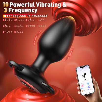 Anal Plug Vibrating Butt Plug, Adult Sex Toys 3PCS Silicone Anal Plugs, Anal Sex Toys with Remote Control 10 Vibrating Vibrator for Men, Anal Toys Adult Sex Toy & Games Prostate Massager