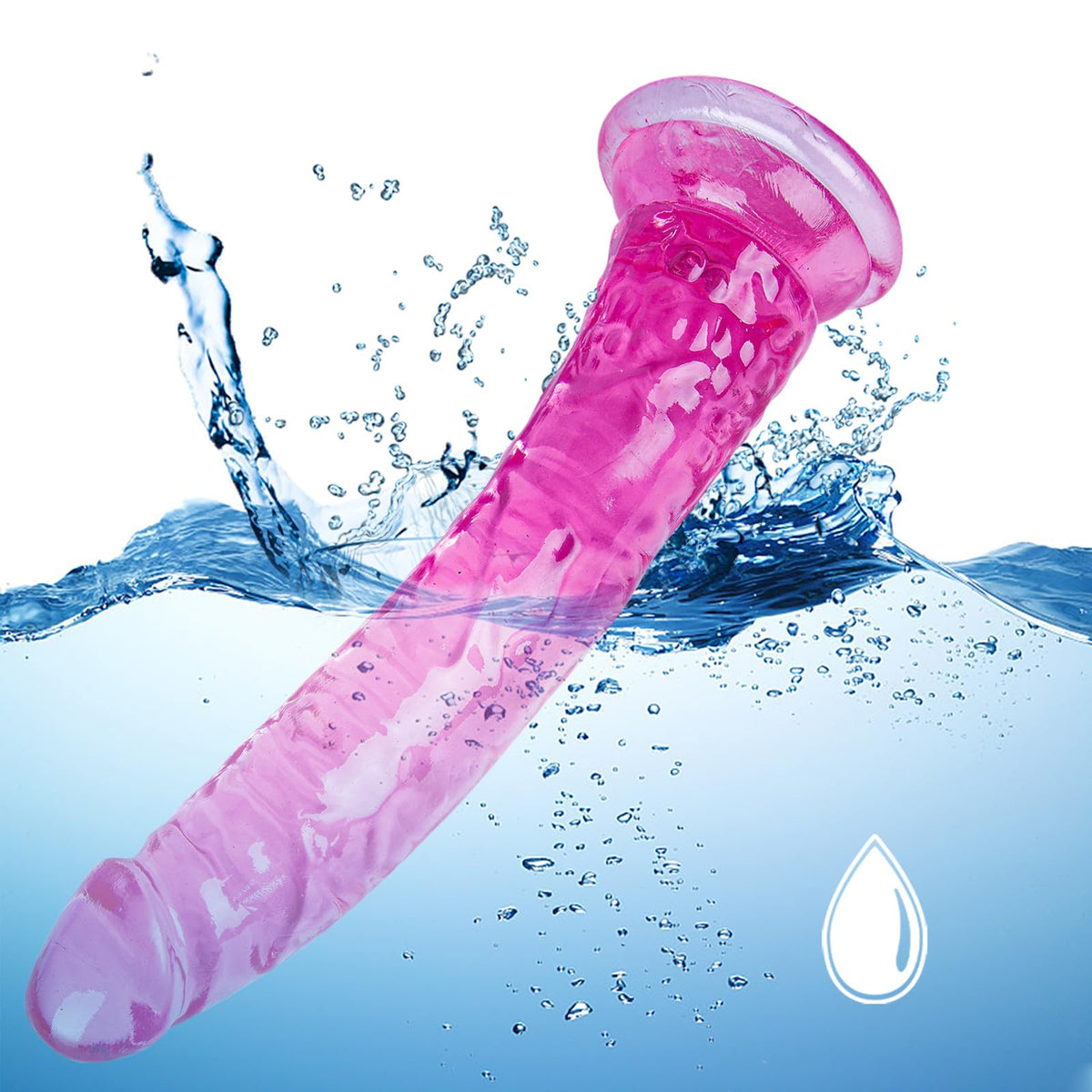 Clear Suction Realistic Dildo Set - 3 Sizes(small6.4'',big7.4'', huge9.6'') for Anal and Vaginal Pleasure - Perfect for Beginners to Advanced Users Lifelike Penis