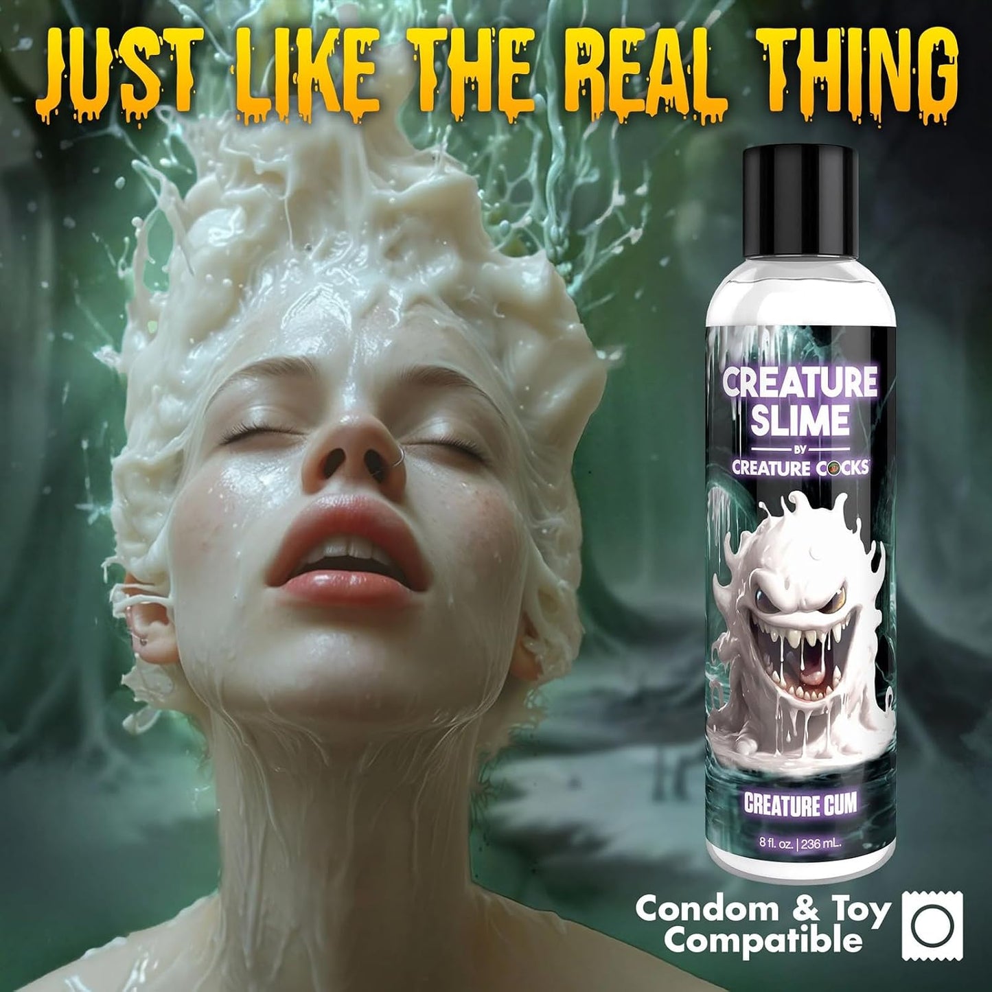 Fantasy White Thick Lube - Fake Horse Gooey Cum for Squirting Dildo, Sex Toy for Woman Men Roleplay Jizz Lubes, Couple Sex Toys Monster Dildos Cums Unique Jizz Lubricant - American Made